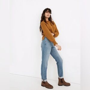 Madewell Women's The Tall High-Rise Slim Boyjean in Neal Wash Denim  | Size: 24T